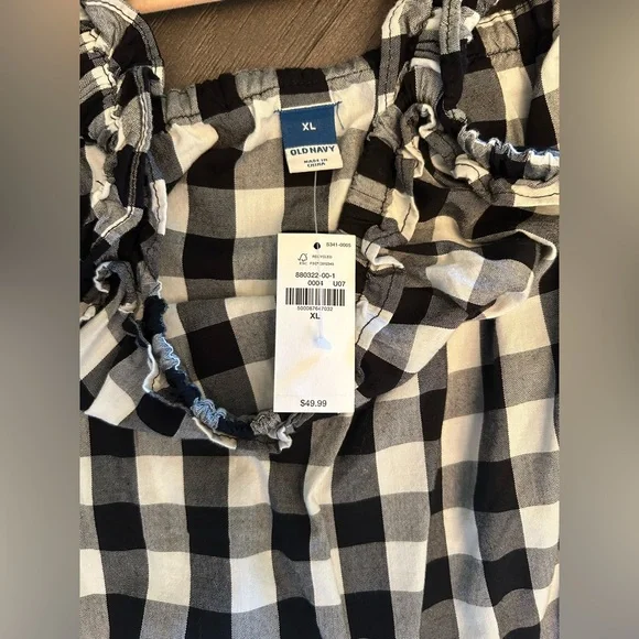 NWT Black and White checkered dress XL - Picture 3 of 4